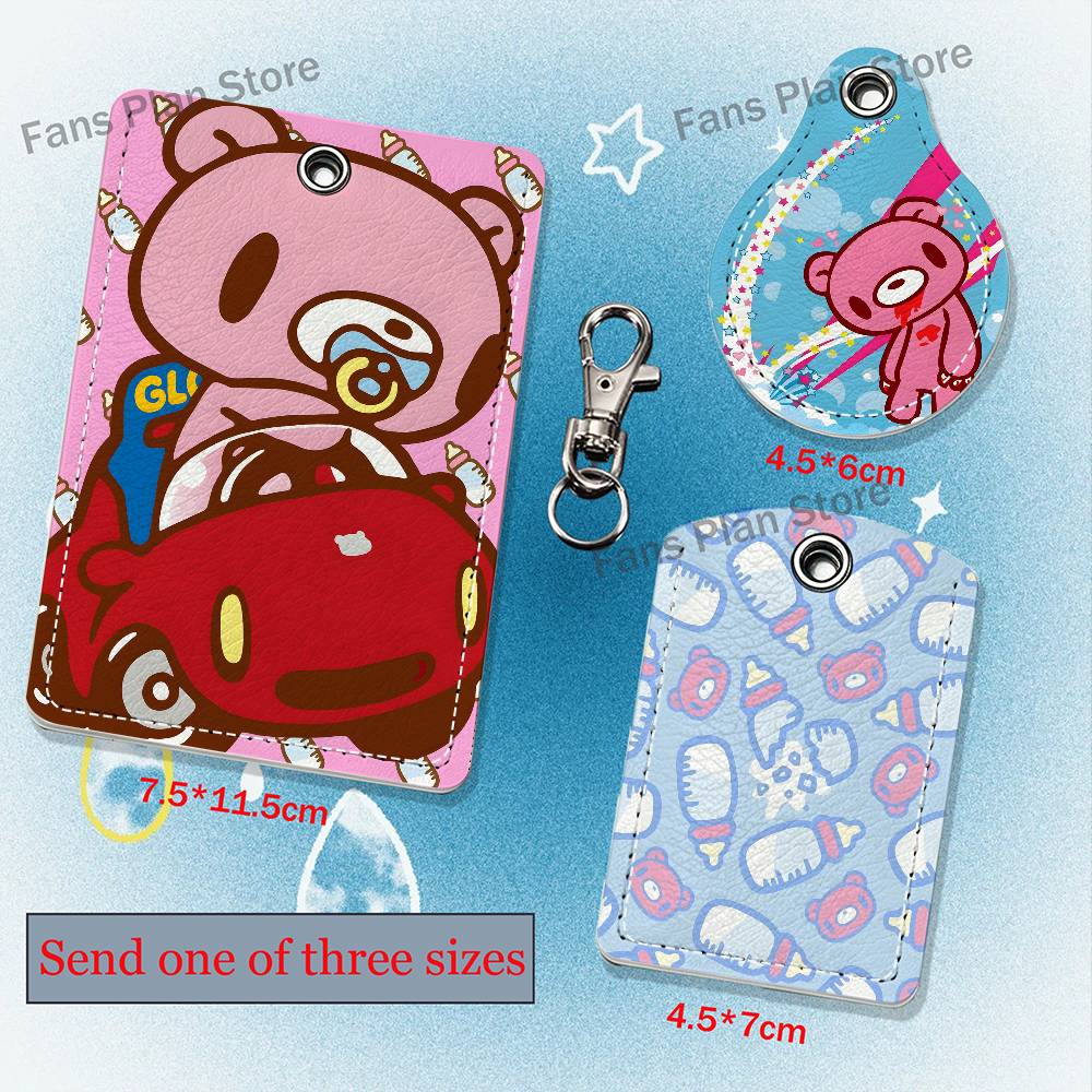 Lanyard Badge Holder - Portachiavi in pelle con motivo a